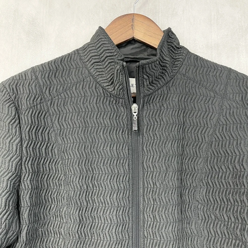 Pendleton Quilted Zip Up Jacket Women Medium Textured Coastal Heritage Elevated